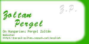 zoltan pergel business card